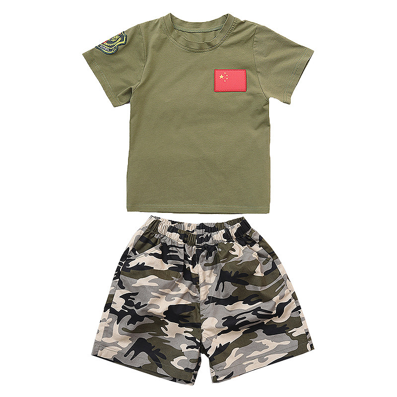 儿童迷彩服男童野战特种兵套装演出服小学生夏令营户外军训服夏季