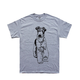 刚毛猎狐梗FOX TERRIER DOG T-SHIRT 纯棉220克重磅短袖圆领T