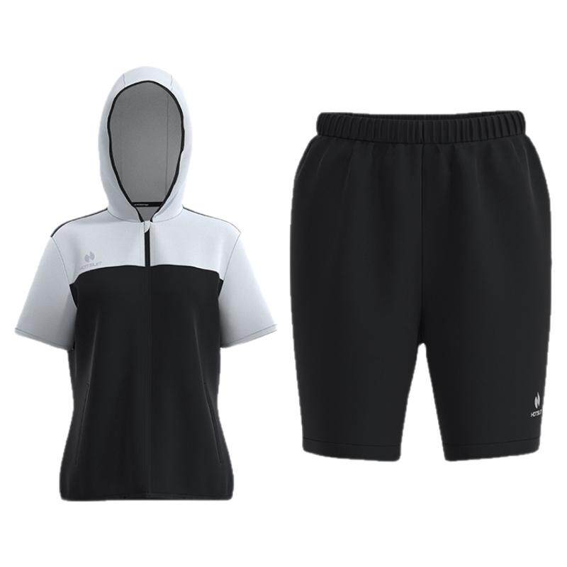 hotsuit后秀爆汗服套装女运动短袖跑步上衣暴汗服旗舰店跳绳大码