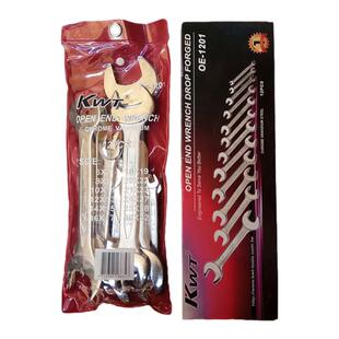 进口台湾KWT双开口扳手工业级络钒钢双头呆扳手8x10 12x14 17x19