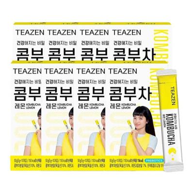 韩国直邮TEAZEN康普茶柠檬味人气口味休闲实惠装健康饮品 40包