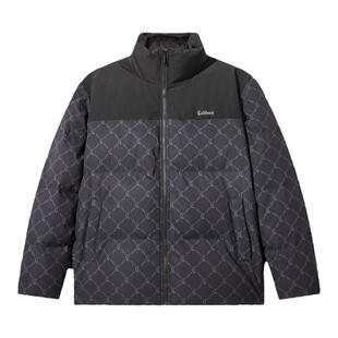 【高充绒】卡宾老花面包羽绒服男冬大衣休闲宽松立领鸭绒加厚外套
