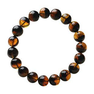 【孤品】碧海凝光·绿海藻琥珀手串手链亲宝水晶琥珀蜜蜡饰品女