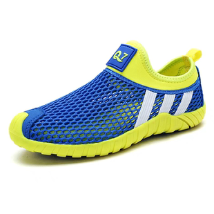 男童鞋子2026春夏款潮一脚蹬软底6男孩漏网鞋中大童运动鞋薄款7岁