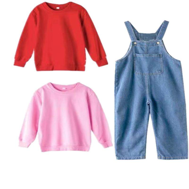 儿童糖果卫衣背带裤套装幼儿园班服小学生运动会团体服装秋款