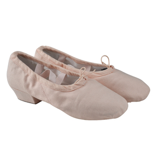 诗弋 舞蹈鞋 女软底练功鞋教师专用带跟民族肚皮舞形体训练鞋舞鞋