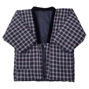 包邮日式简约和风半缠系绳夹棉休闲家居服上衣女宽松休闲冬有口袋