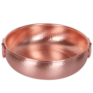 纯手工加厚鸳鸯铜火锅电磁炉燃气酸菜铜锅家用涮羊肉商用火锅铜盆