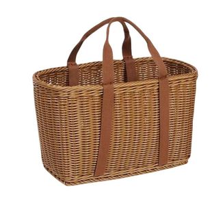 买菜手提篮春游户外野餐藤编塑料露营洗澡竹编菜篮编织篮采摘篮子