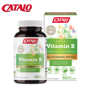 CATALO家得路进口天然多元维他命B复合维生素B综合60粒胶囊