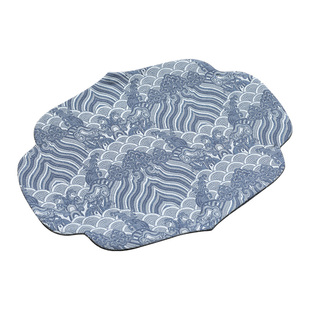 言席茶室主人席禅意干泡小茶席垫提花织锦海潮纹个人品茗壶承托布