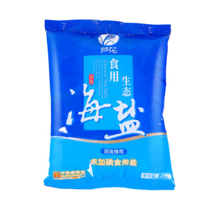 芦花生态海盐无碘不加抗结剂食用盐400g*7袋