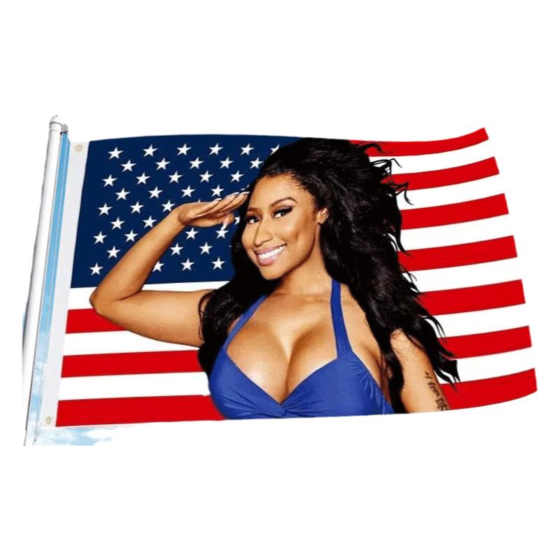 Nicki Minaj旗帜美国说唱歌手装饰海报横幅150x90cm国旗