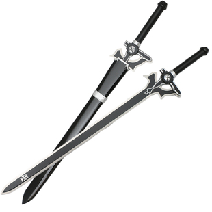 刀剑神域金属武器黑剑阐释者逐暗者白剑桐谷和人cos动漫未开刃