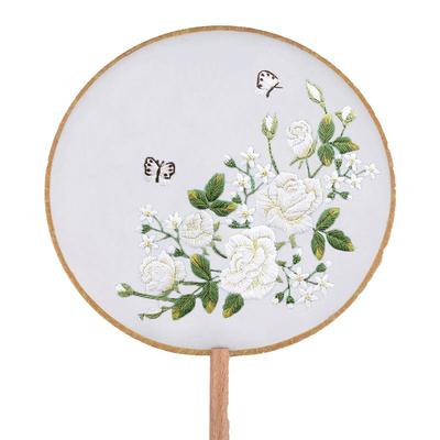 苏绣扇子团扇刺绣diy材料包自绣