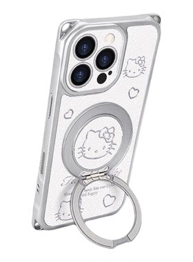 爱心线条猫咪旋转支架适用华为mate80手机壳华为mate70带挂绳保护壳mate60pro镜头全包防摔华为mate50/40简约