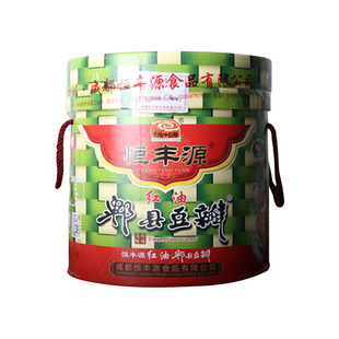 餐饮桶装正品四川特产恒丰源红油郫县豆瓣酱10kg包邮免剁加细款