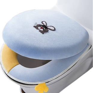 马桶垫套装马桶坐垫两件套四季通用马桶垫圈夏天马桶盖套子坐便套