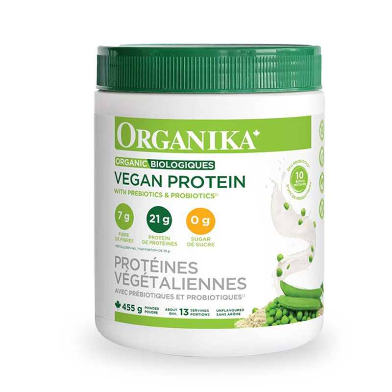 Organika奥加尼卡有机植物豌豆蛋白粉膳食纤维免疫素食代餐粉455g