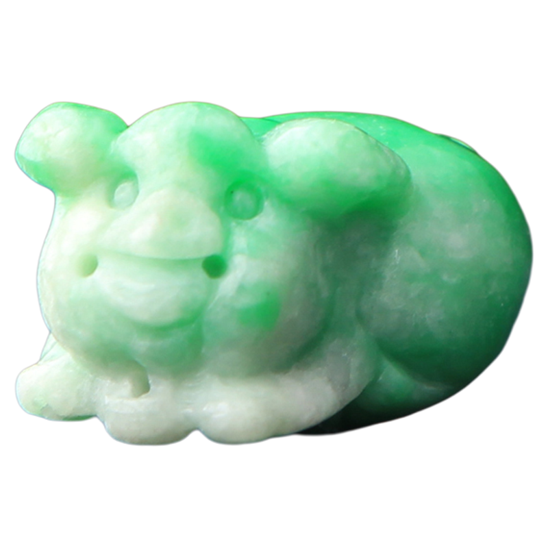 梵峙翡翠小猪拱财门挂件吊坠送证