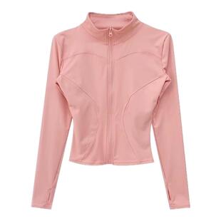 巨显瘦修身健身服普拉提瑜伽服户外运动跑步速干外套女紧身训练衣