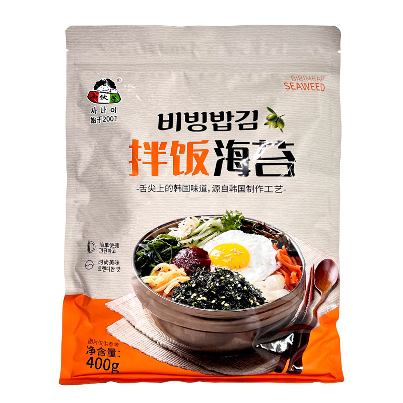 小伙子炸拌海苔400g韩式餐饮商用芝麻拌饭海苔即食海苔丝寿司紫菜