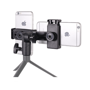 芯鲜PH12手机夹直播旋转横拍竖拍三脚架自拍杆通用带冷靴口夹子云台转接支架固定夹手机拍摄桌面支架