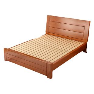 新中式实木床1.8米大床1.5m双人床主卧储物经济型简约单人床家用