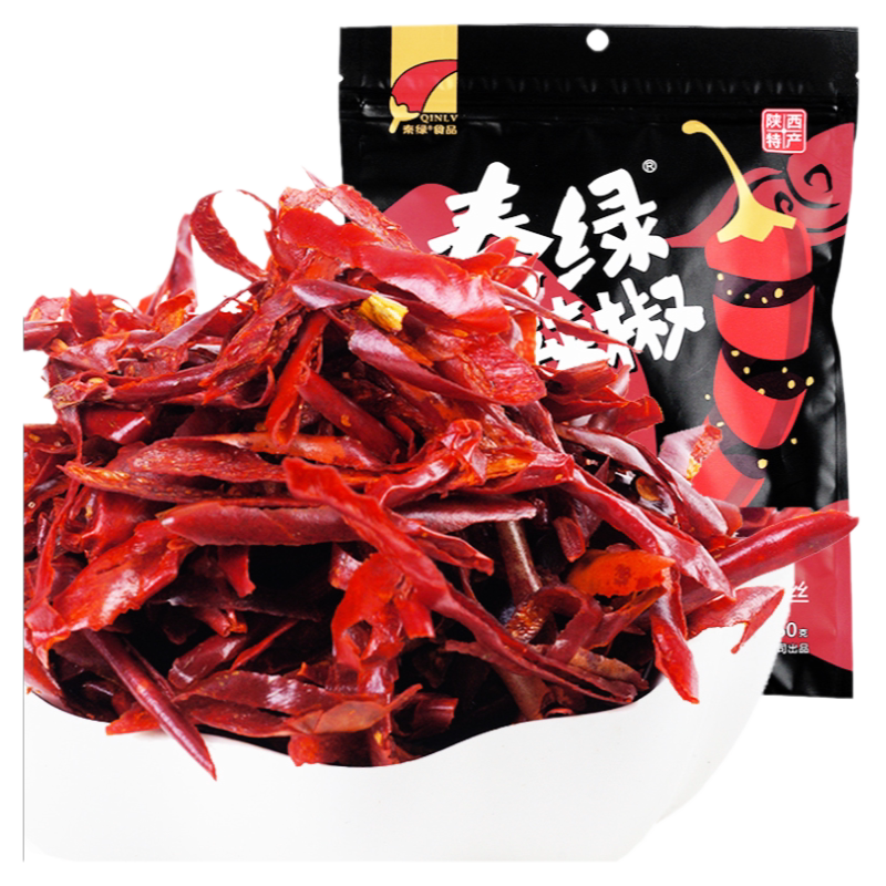 陕西秦椒秦绿辣椒丝160g炒菜调料调凉菜陕西兴平特产