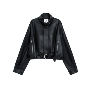 TurnSignal短款皮衣外套女酷飒风2026新款小个子PU皮机车夹克上衣