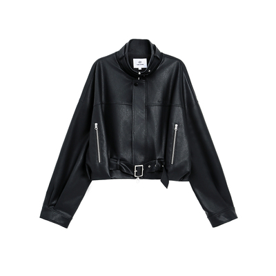 TurnSignal短款皮衣外套女酷飒风