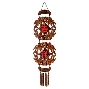 新中式电视墙两侧装饰挂件吉祥如意壁饰客厅玄关挂饰工艺品挂画