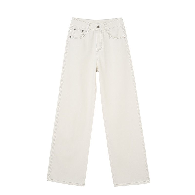 小王家三本针牛仔裤女款夏季莱赛尔气质百搭阔腿裤薄款89389