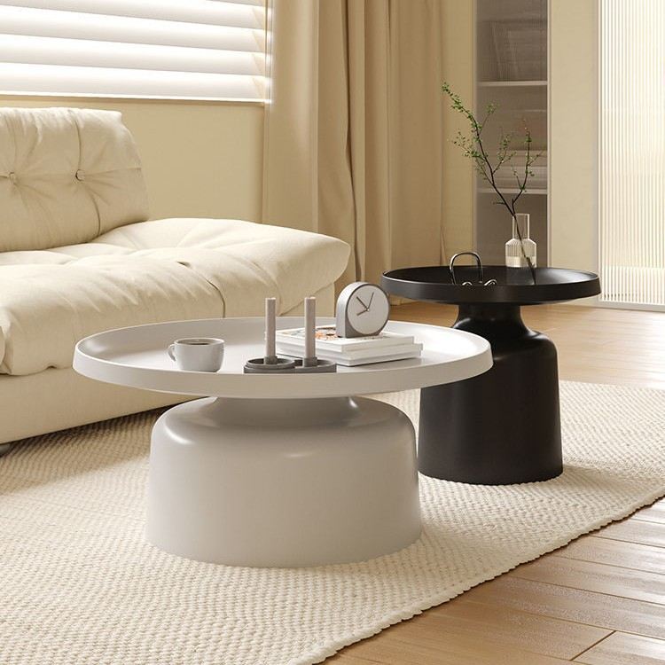 高级感创意茶几小户型北欧圆形侘边客厅现代简约床头柜轻风寂奢几