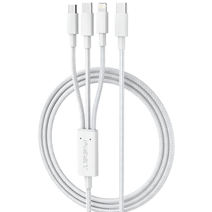 品胜充电线三合一数据线快充充电头适用苹果IPhone华为小米安卓车载手机一拖二充电器套装多功能typec三头