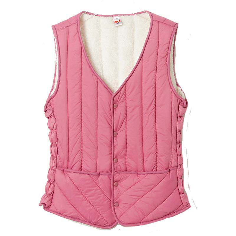 冬羽绒棉马甲女加绒棉服内穿短款修身加厚保暖背心中老年妈妈坎肩