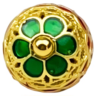 古法烧蓝掐丝珐琅彩镂空圆珠纽扣新中式古风汉服扣子女旗袍装饰扣