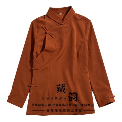 进口面料安多设计新款藏式便衣