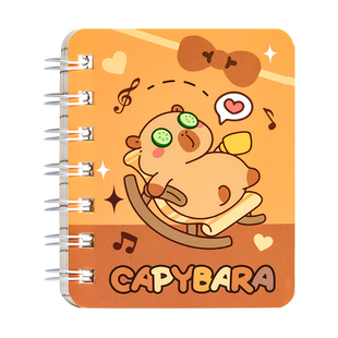 可爱熊猫线圈口袋本学生专用小本本可爱高颜值迷你A7便携记单词作业本小学生记事本横线本笔记本手账本