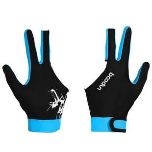 打台球三指露指高档专业桌球手套斯诺克黑八防滑透气耐磨左右手