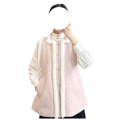 醉雨朵秋冬比甲明制方领短袄
