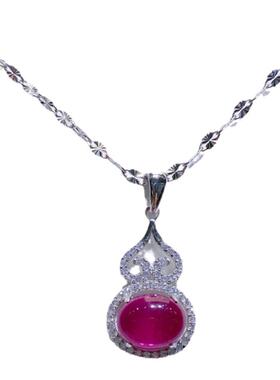 日韩葫芦吊坠925纯银锆石锁骨链