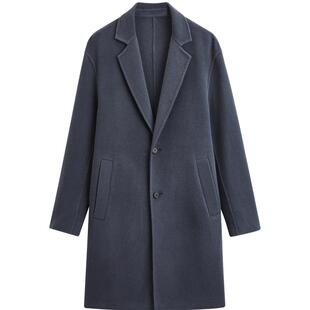 GXG男装 零压多色简约含羊毛基础轻量长款大衣外套 23年冬季品