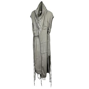 CHAUNK先锋沙丘废土风DEMO不对称脏染做旧连帽披挂无袖T恤中性款