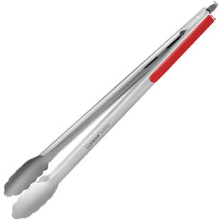 联娜304不锈钢加长食品夹41cm烤肉夹子牛排夹面包夹油炸烧烤夹子