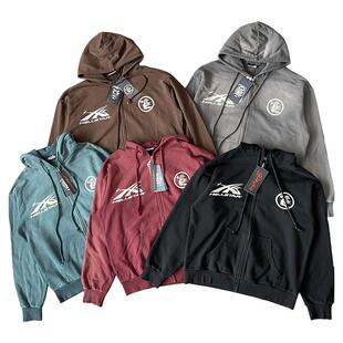 Hellstar Studios Zip Up Hoodie 拉链洗水纯棉连帽卫衣
