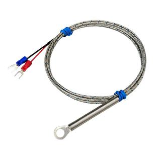 K型热电偶贴片表面端面电热偶冷压鼻探头Pt100温度传感器圆孔测温