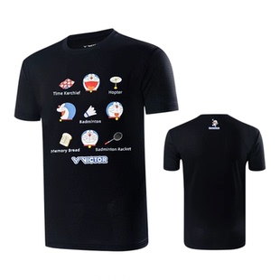 胜利哆啦a梦联名新款男女羽毛球服训练团购T-501/502/503/504DRM