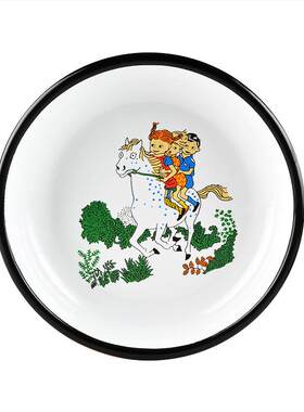 muurla芬兰搪瓷可爱风餐盘汤碗