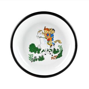 芬兰muurla搪瓷盘子moomin姆明餐具珐琅碗盘汤碗家用可爱儿童餐盘